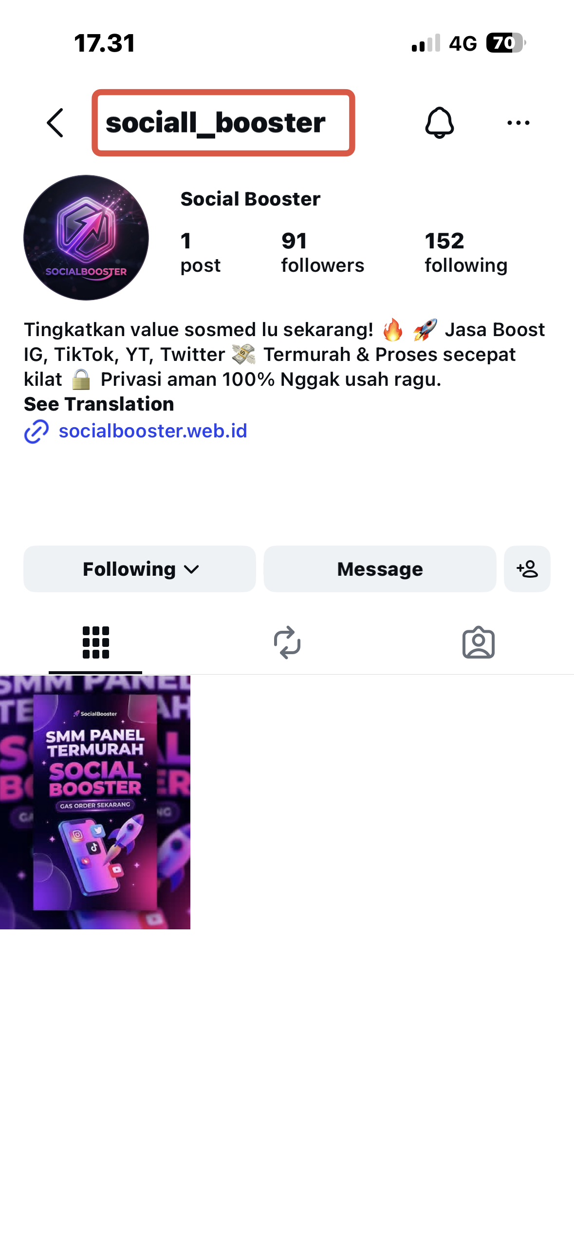Langkah 1 Username